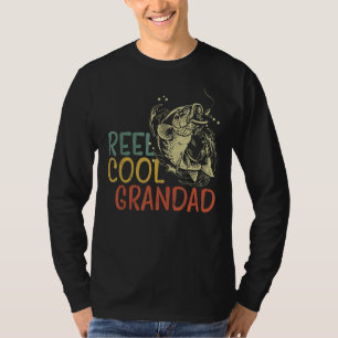 T-shirt Fête des pères de pêche mâle Reel Cool Grandad Fis