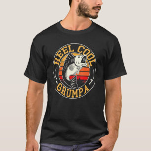 T-shirt Fête des pères de pêche Mens Reel Cool Grumpa 2022