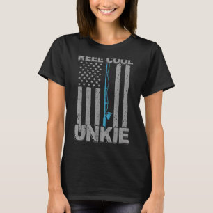 T-shirt Fête des pères de pêche Unkie Uncle Cool Reel