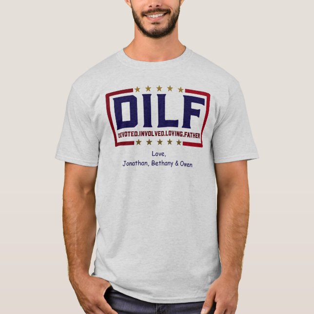 T-shirt Fête des pères dédiée Gold Star (Devant)
