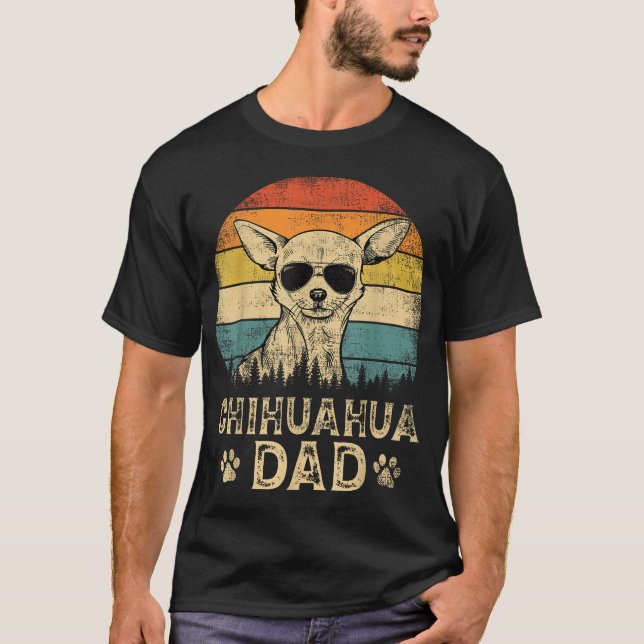 T-shirt Fête des pères des Amoureux de les chiens de Chihu (Devant)