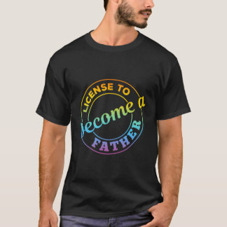 T-shirt Fête des pères Drôle - Permis De Devenir Père