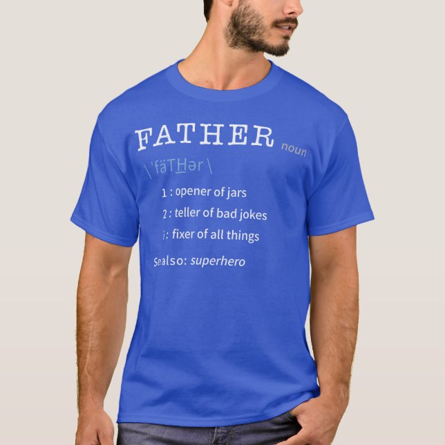 T-shirt Fête des pères du dictionnaire père papa (Devant)
