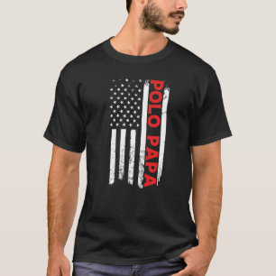 T-shirt Fête des pères du drapeau américain Polo Papa