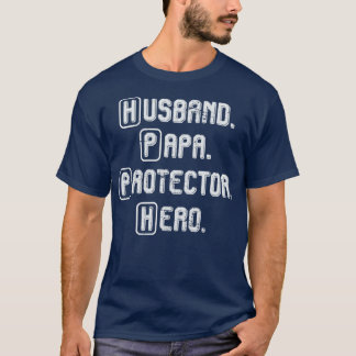 T-shirt Fête des pères du héros du protecteur du mari Papa