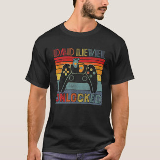 T-shirt Fête des pères du joueur Vintage père niveau déver