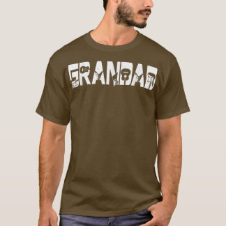 T-shirt Fête des pères guitariste rétro Père Grandad