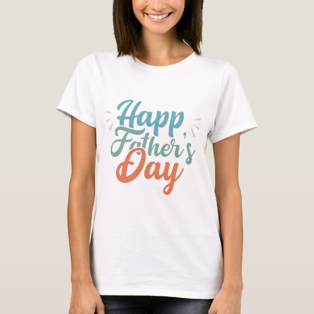 T-shirt fête des pères heureuse (Devant)