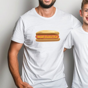 T-shirt Fête des pères Hot Dog T Shirt le plus grand papa 