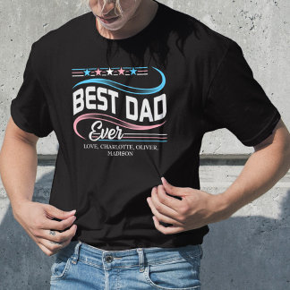 T-shirt FÊTE DES PÈRES LGBTQ, Meilleur Père Jamais, Drapea