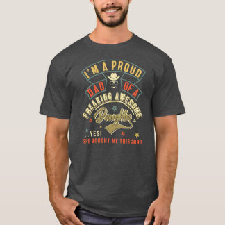 T-shirt Fête des pères masculine Je suis un papa fier de l