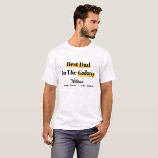 T-shirt Fête des Pères Meilleur Papa de la Galaxie Personn