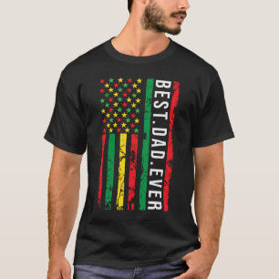 T-shirt Fête des pères Meilleur papa jamais drapeau améric