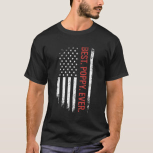 T-shirt Fête des pères Meilleur Pavot Jamais Avec Us Ameri
