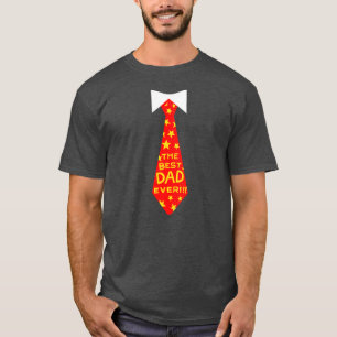 T-shirt Fête des pères Mens Meilleur Papa Jamais Cravate D