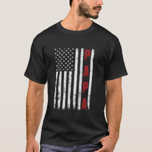 T-shirt Fête des pères Papa Drapeau Cadeaux de Fils Fille