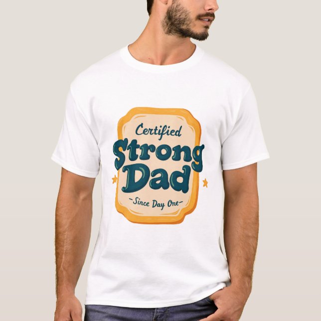 T-shirt Fête des pères père fort (Devant)