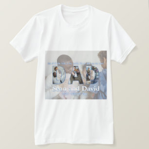 T-shirt Fête des pères personnalisée Collage photo meilleu
