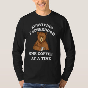 T-shirt Fête des pères Pour Grumpy Coffee Papa Papa Papa