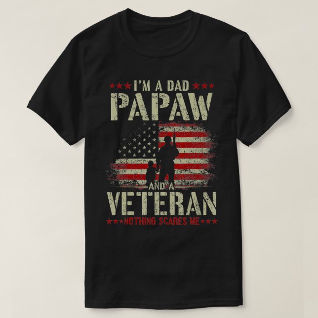 T-shirt Fête des pères pour hommes 4 juillet je suis papa  (Design devant)