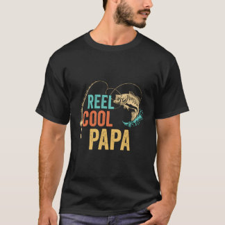 T-shirt Fête des pères Reel Papa Papa Grand-Père Pop Pop P