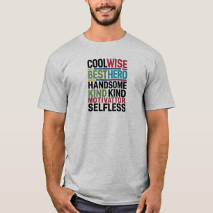 T-shirt Fête des pères simple typographie