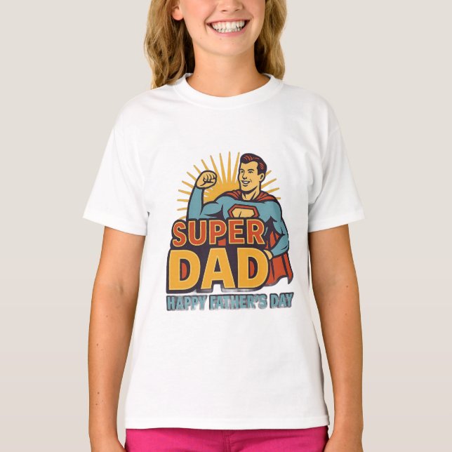 T-shirt Fête des pères "Super Papa" - meilleur pap (Devant)