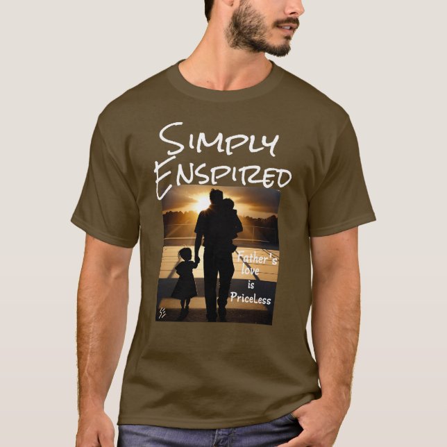 T-shirt Fête des pères tout simplement inspirée (Devant)