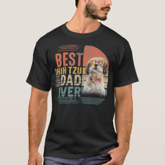 T-shirt Fête des pères vintage Meilleur Chih Tzu Papa Jama