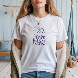 T-shirt Fête des premières mères enceintes bleu