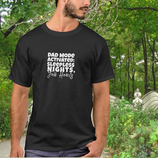 T-shirt Fête des premiers pères Ironique Lettre blanche hu (Créateur téléchargé)