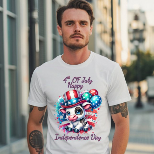 T-shirt Fête des vaches avec ballons fête de l'indépendanc (Créateur téléchargé)