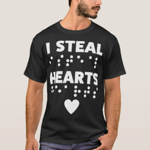 T-shirt Fête des Valentines, aveugle en braille