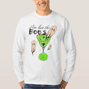 T-shirt Fête d'Halloween Boos et Boissons Vintage Boire Fa