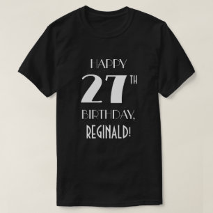 T-shirt Fête du 27e anniversaire - Chandail Art Déco inspi
