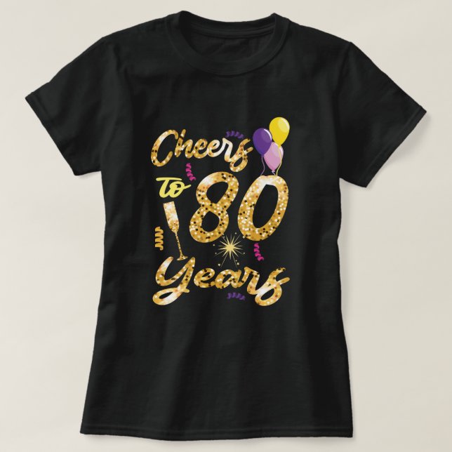 T-shirt Fête du 80e anniversaire de 1941 à 1940 (Design devant)