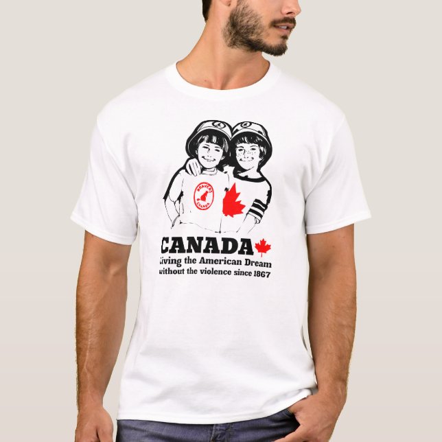 T-shirt Fête du Canada Funny Vintage Retro (Devant)