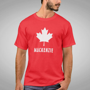 T-shirt Fête du Canada Rouge Blanc Canadien Drapeau Maple