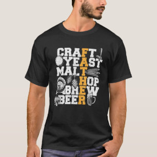 T-shirt Fête du Père Artisanat Levure Malt Hop Brew Bière 