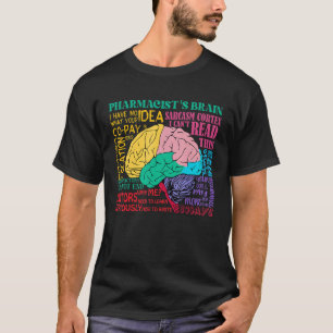 T-shirt Fête du pharmacien du cerveau drôle Technicien pha