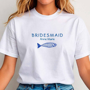 T-shirt Fête du poisson côtier Bleu et Blanc