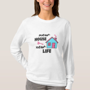 T-shirt Fête du réchauffement de la maison Nouvelle maison