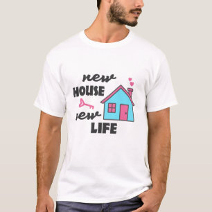 T-shirt Fête du réchauffement de la maison Nouvelle maison
