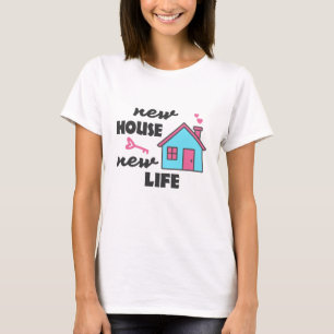 T-shirt Fête du réchauffement de la maison Nouvelle maison