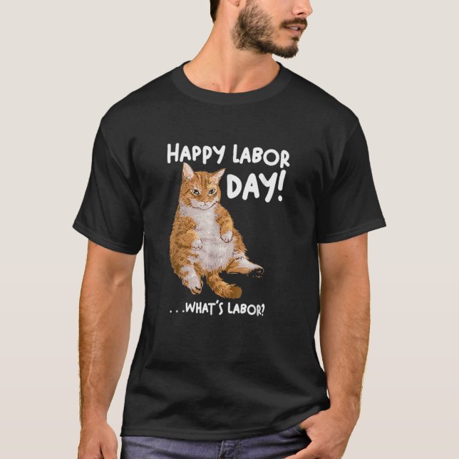 T-shirt Fête Du Travail Chat Ee Pour Les Femmes Hommes Qu' (Devant)