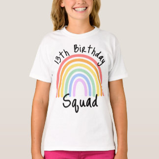 T-shirt Fête, Entièrement Personnalisable, Rainbow Birthda