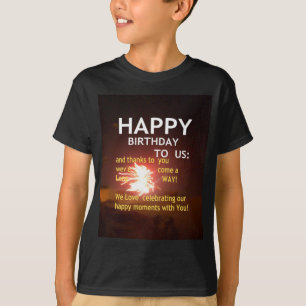 T-shirt Fête Fireworks avec message Merci