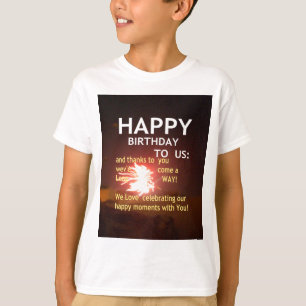 T-shirt Fête Fireworks avec message Merci