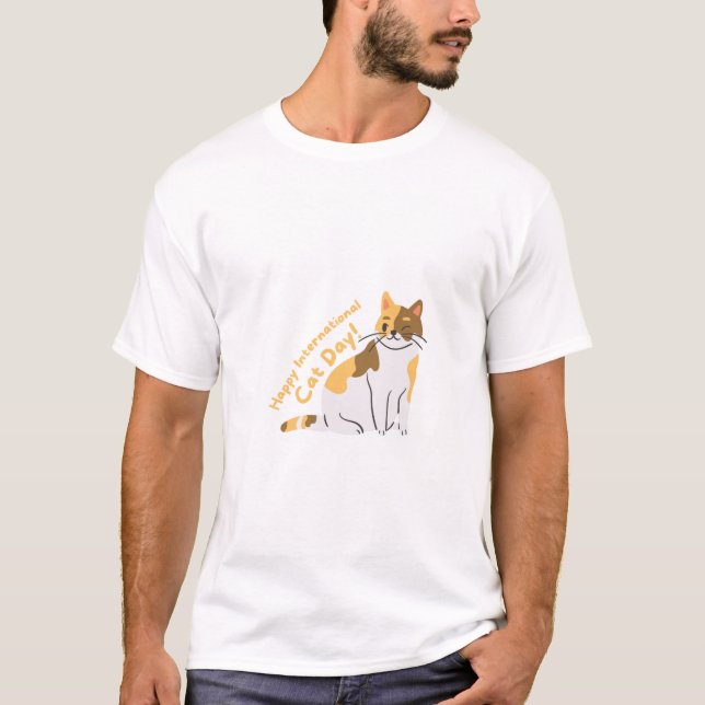 T-shirt fête internationale du chat (Devant)