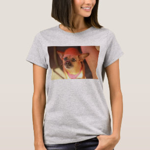 T-shirt fête marron Chihuahua chien closeuse